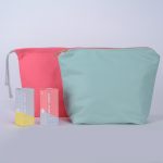 Lip Duo Make-Up Bag Gift Set - coral/sage green